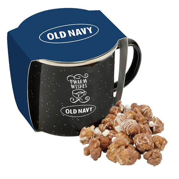 16 oz. speckled camping mug gift set includes hot chocolate popcorn... from ASI 71685 Midnite Snax®
