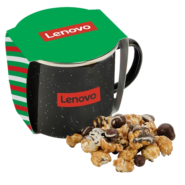 16 oz. speckled camping mug gift set includes caramel latte popcorn... from ASI 71685 Midnite Snax®