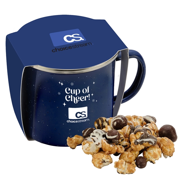 16 oz. speckled camping mug gift set includes caramel latte popcorn... from ASI 71685 Midnite Snax®