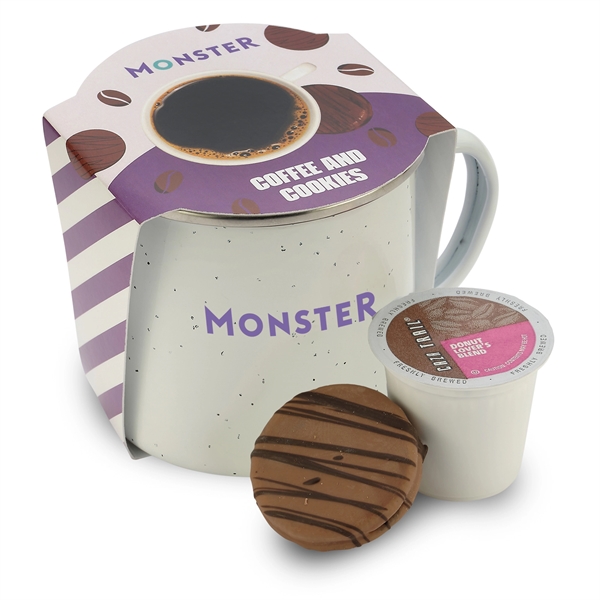 16 oz. speckled camping mug gift set includes 1 coffee pod... from ASI 71685 Midnite Snax®