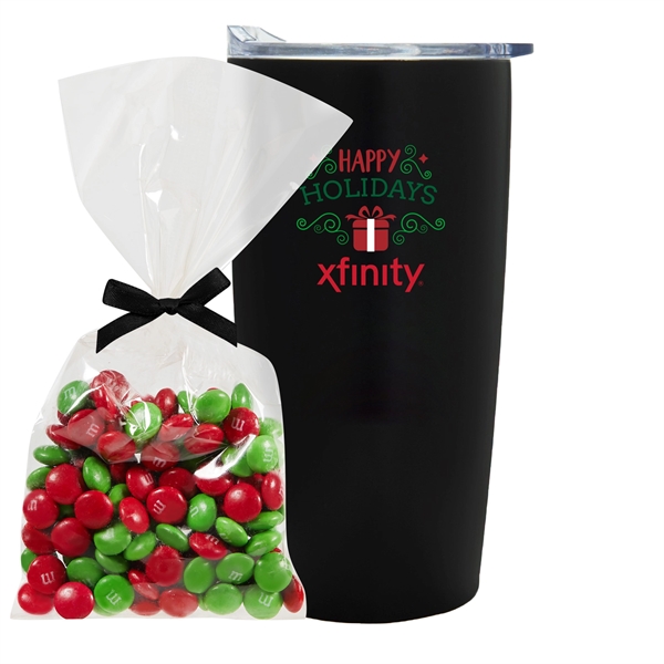 20 oz. straight tumbler with plastic liner gift set includes Holiday... from ASI 71685 Midnite Snax®