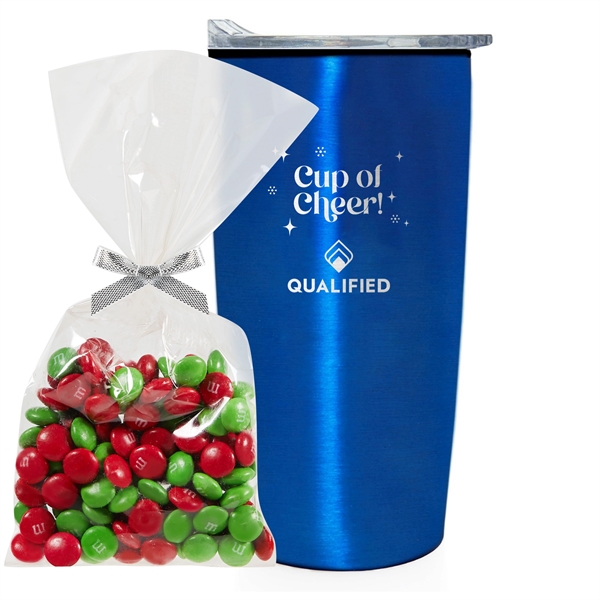 20 oz. straight tumbler with plastic liner gift set includes Holiday... from ASI 71685 Midnite Snax®