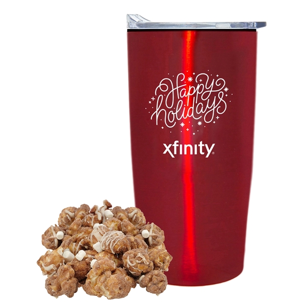 20 oz. straight tumbler with plastic liner gift set includes hot... from ASI 71685 Midnite Snax®