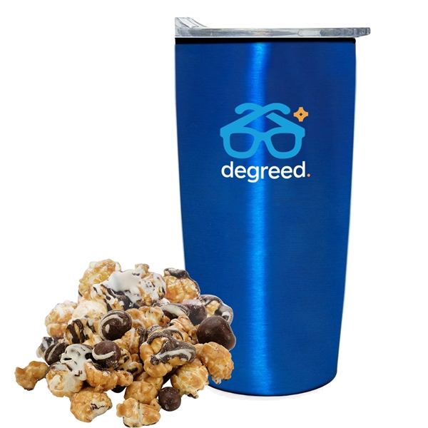 20 oz. straight tumbler with plastic liner gift set includes caramel... from ASI 71685 Midnite Snax®