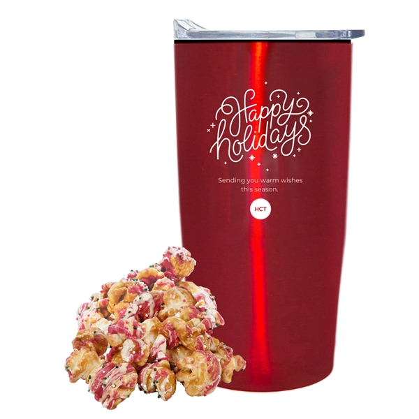 20 oz. straight tumbler with plastic liner gift set includes Christmas... from ASI 71685 Midnite Snax®