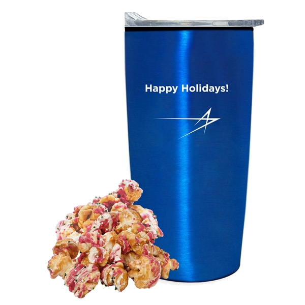 20 oz. straight tumbler with plastic liner gift set includes Christmas... from ASI 71685 Midnite Snax®