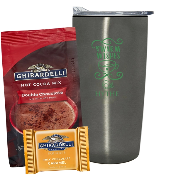 20 oz. Straight tumbler w/ plastic liner gift set with double... from ASI 71685 Midnite Snax®