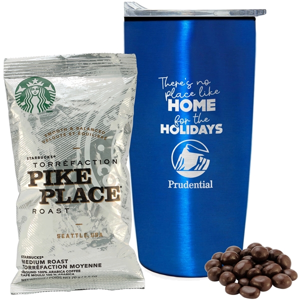20 oz. straight tumbler with plastic liner gift set includes StarbucksA®... from ASI 71685 Midnite Snax®