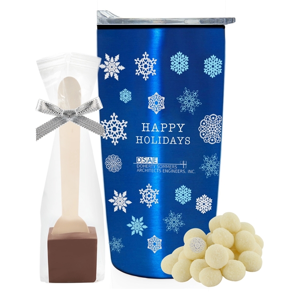20 oz. straight tumbler with plastic liner gift set includes milk... from ASI 71685 Midnite Snax®