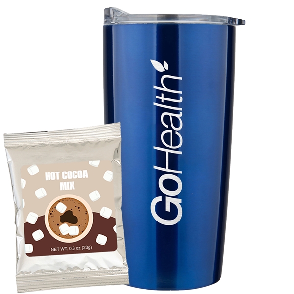 20 oz. dual wall vacuum insulated straight tumbler gift set includes... from ASI 71685 Midnite Snax®