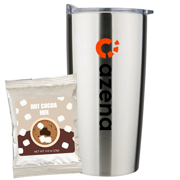 20 oz. dual wall vacuum insulated straight tumbler gift set includes... from ASI 71685 Midnite Snax®