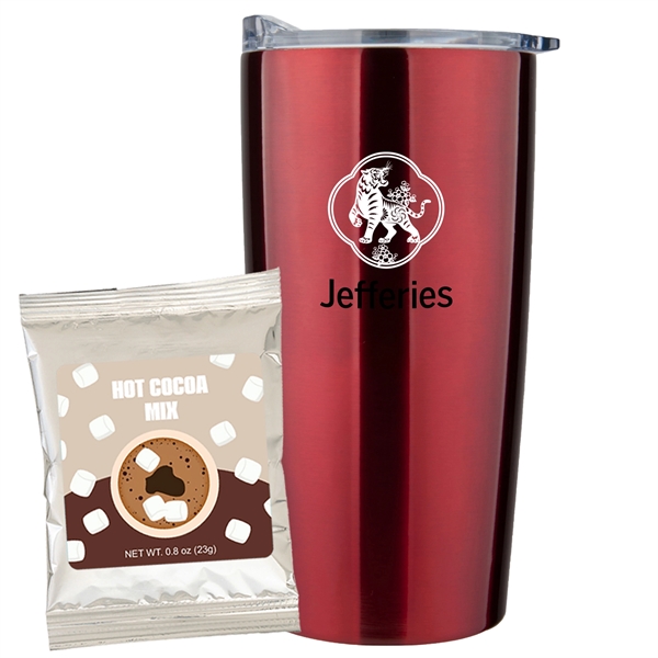 20 oz. dual wall vacuum insulated straight tumbler gift set includes... from ASI 71685 Midnite Snax®