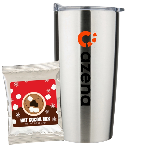 Holiday version. 20 oz. dual wall vacuum insulated straight tumbler gift... from ASI 71685 Midnite Snax®