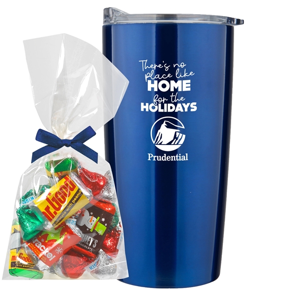 20 oz. dual wall vacuum insulated straight tumbler gift set includes... from ASI 71685 Midnite Snax®