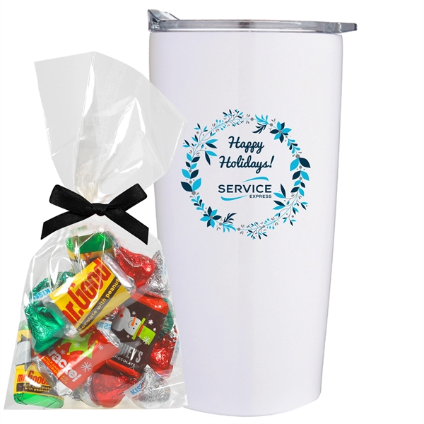 20 oz. dual wall vacuum insulated straight tumbler gift set includes... from ASI 71685 Midnite Snax®