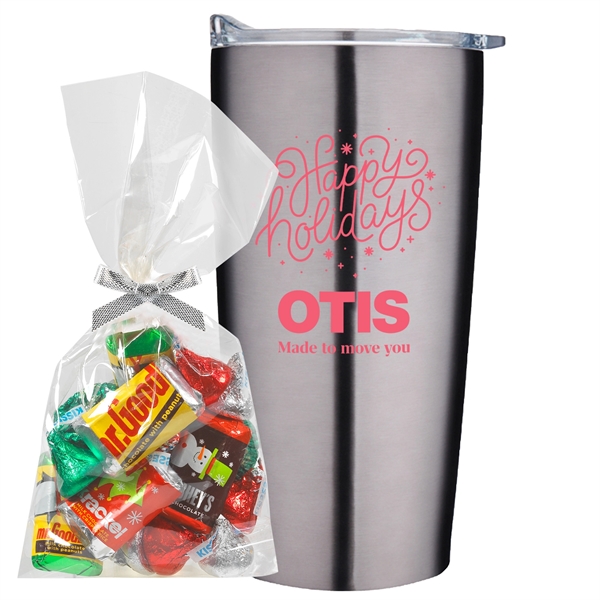 20 oz. dual wall vacuum insulated straight tumbler gift set includes... from ASI 71685 Midnite Snax®