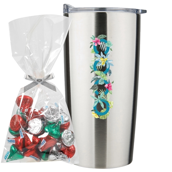 20 oz. dual wall vacuum insulated straight tumbler gift set includes... from ASI 71685 Midnite Snax®