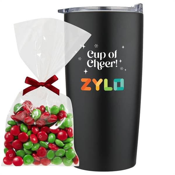 20 oz. dual wall vacuum insulated straight tumbler gift set includes... from ASI 71685 Midnite Snax®
