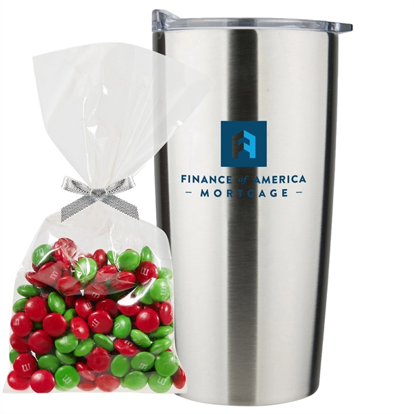 20 oz. dual wall vacuum insulated straight tumbler gift set includes... from ASI 71685 Midnite Snax®