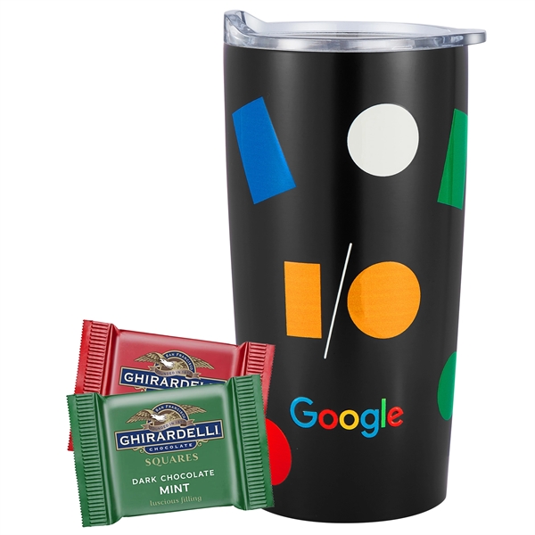 20 oz. dual wall vacuum insulated straight tumbler gift set includes... from ASI 71685 Midnite Snax®