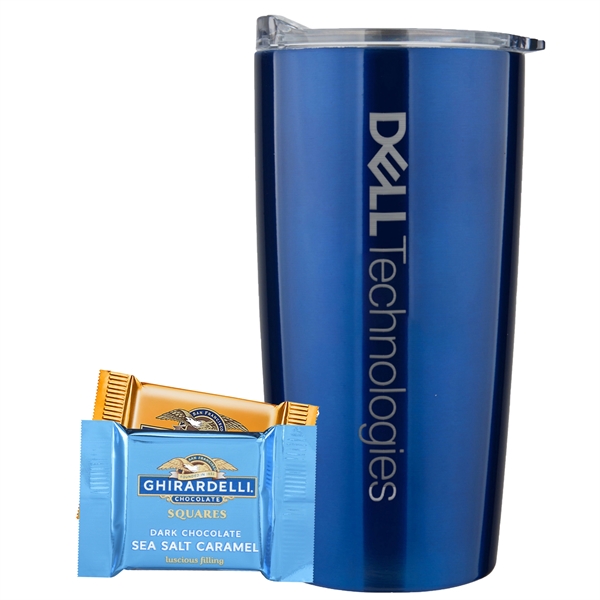 20 oz. dual wall vacuum insulated straight tumbler gift set includes... from ASI 71685 Midnite Snax®