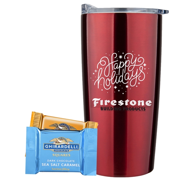 20 oz. dual wall vacuum insulated straight tumbler gift set includes... from ASI 71685 Midnite Snax®