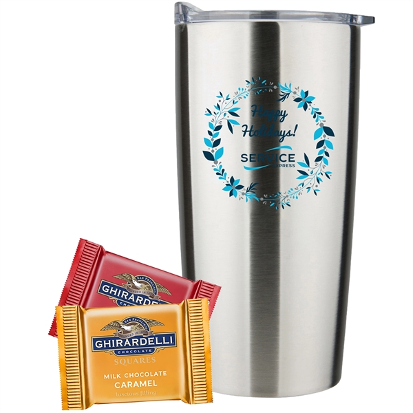 20 oz. dual wall vacuum insulated straight tumbler gift set includes... from ASI 71685 Midnite Snax®