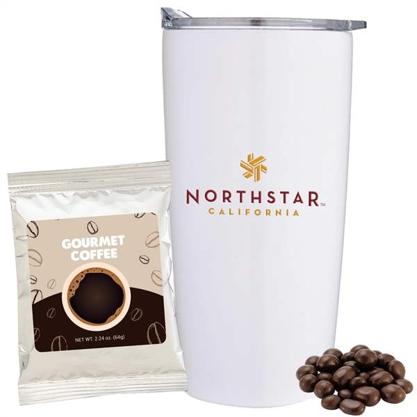 20 oz. dual wall vacuum insulated straight tumbler gift set includes... from ASI 71685 Midnite Snax®