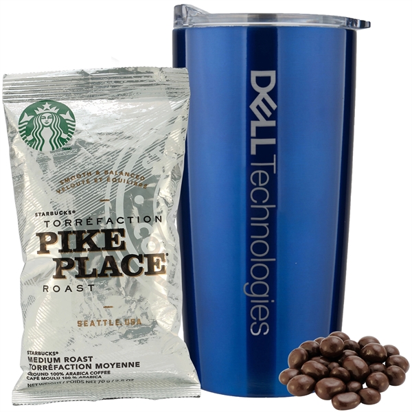 20 oz. dual wall vacuum insulated straight tumbler gift set includes... from ASI 71685 Midnite Snax®
