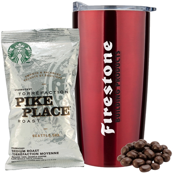 20 oz. dual wall vacuum insulated straight tumbler gift set includes... from ASI 71685 Midnite Snax®