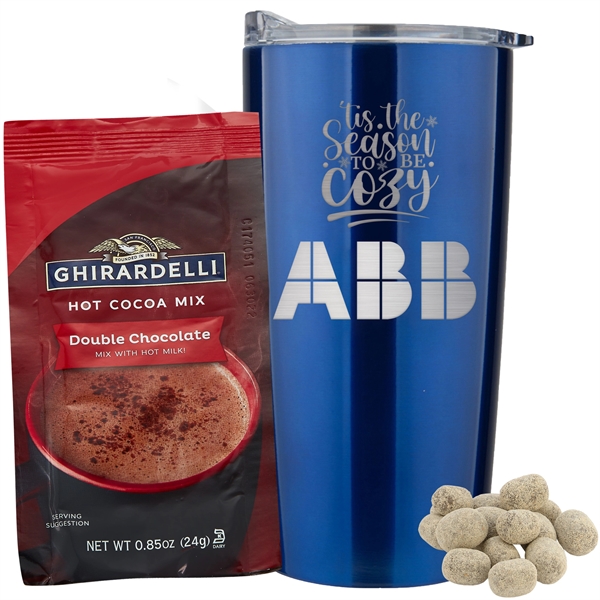 20 oz. dual wall vacuum insulated straight tumbler gift set includes... from ASI 71685 Midnite Snax®