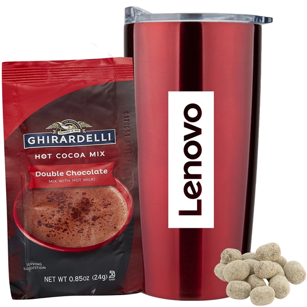 20 oz. dual wall vacuum insulated straight tumbler gift set includes... from ASI 71685 Midnite Snax®