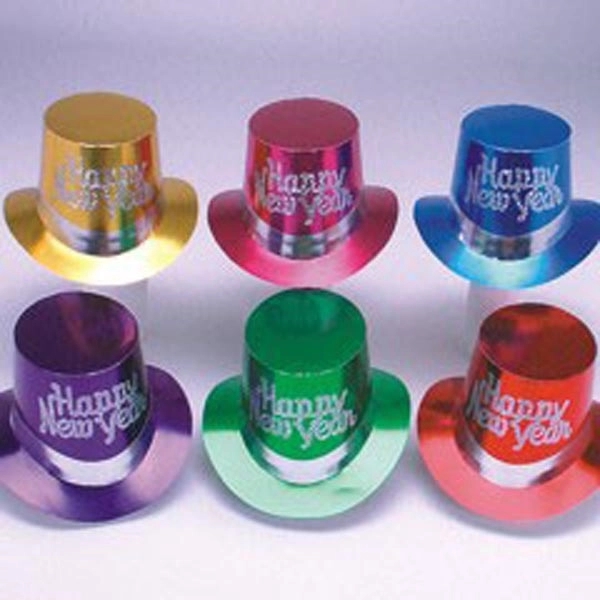 Package of 36 metallic color New Year's Even novelty top hats... from ASI 42016 Brighter Promotions Inc