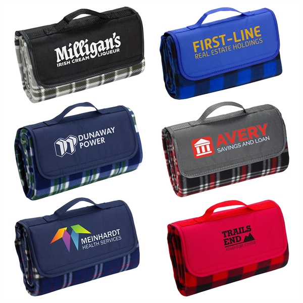 Barrel Fleece Picnic Blanket... from ASI 36730 Ariel Premium Supply Inc