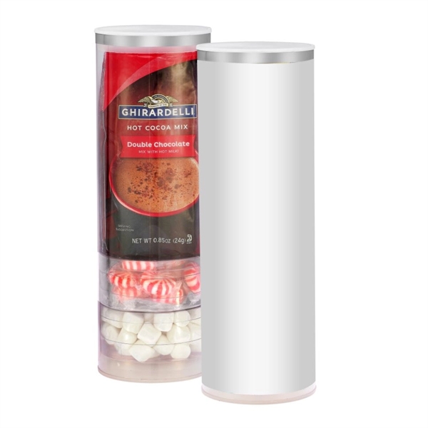Hot chocolate tube kit includes 6 Ghirardelli® double chocolate hot cocoa... from ASI 71685 Midnite Snax®