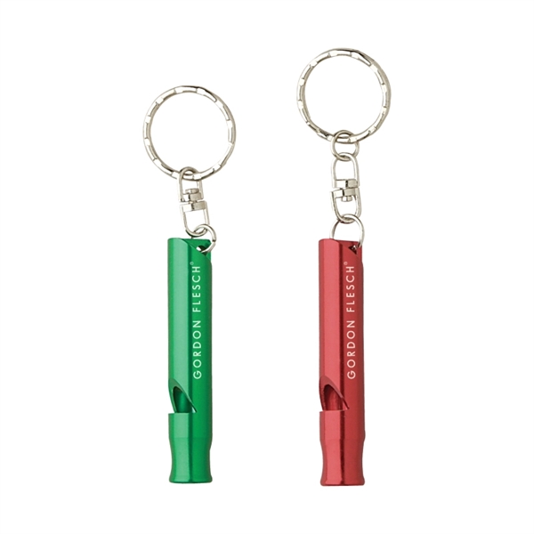 Keyring with a whistle made of anodized aluminum.... from ASI 57655 STOPNGO Line