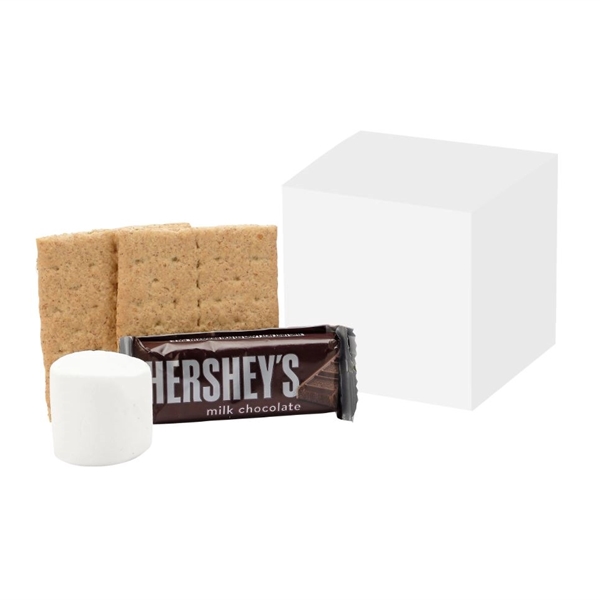S'mores kit favor box makes a single serve s'mores sandwich. Product... from ASI 71685 Midnite Snax®