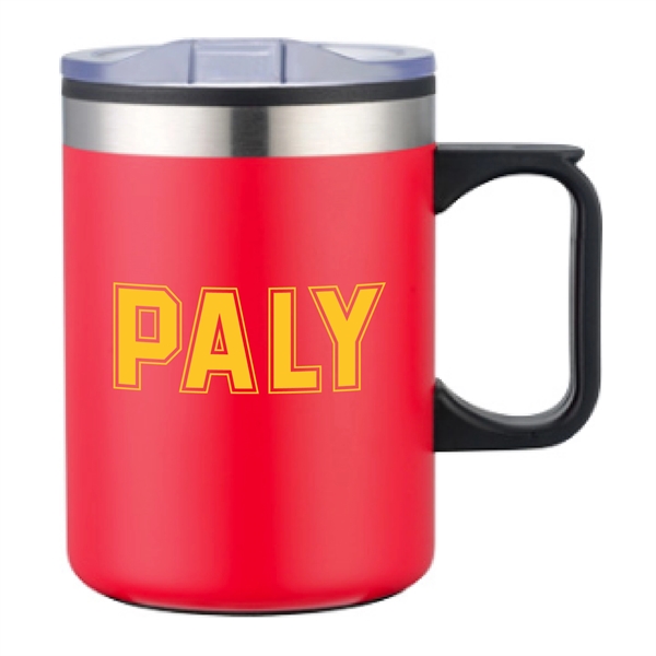 14 oz Stainless Coffee Cup Mug w/ Lid Handle... from ASI 39820 Opusline (Benmex) / Opus Line