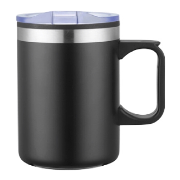 14 oz Stainless Coffee Cup Mug w/ Lid Handle... from ASI 39820 Opusline (Benmex) / Opus Line