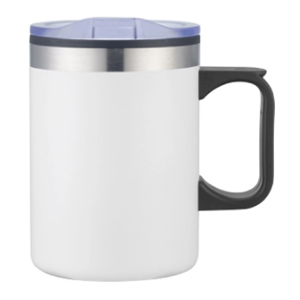 14 oz Stainless Coffee Cup Mug w/ Lid Handle... from ASI 39820 Opusline (Benmex) / Opus Line