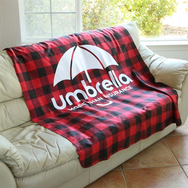 A branded 50" x 60" mink sherpa blanket... from ASI 61966 HPG / Best Promotions USA