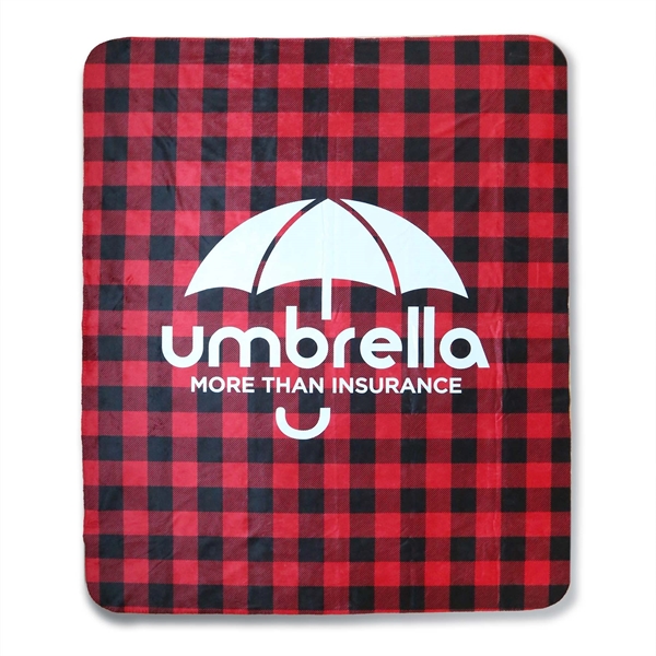 A branded 50" x 60" mink sherpa blanket... from ASI 61966 HPG / Best Promotions USA