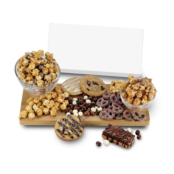 A gift box of popcorn, cookies, a brownie, milk chocolate sprinkled... from ASI 71685 Midnite Snax®