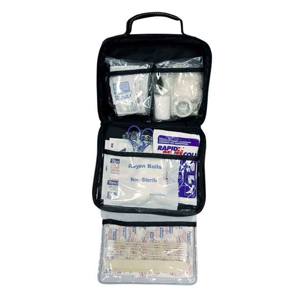 127 Pieces first aid kit with see-through pockets.... from ASI 63698 Justin Case®