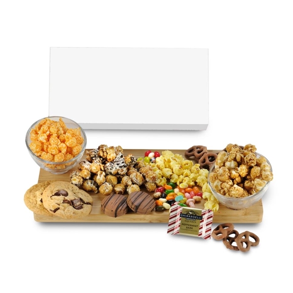 A gift box of popcorn, cookies, pretzels, jelly beans and a... from ASI 71685 Midnite Snax®