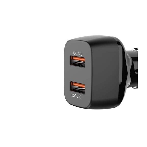 36W Dual port USB car charger plus free laser engraving on... from ASI 37218 Athena Promo (tm)