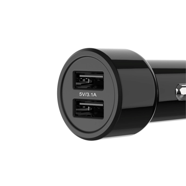 15.5W Dual port USB car charger plus free laser engraving on... from ASI 37218 Athena Promo (tm)