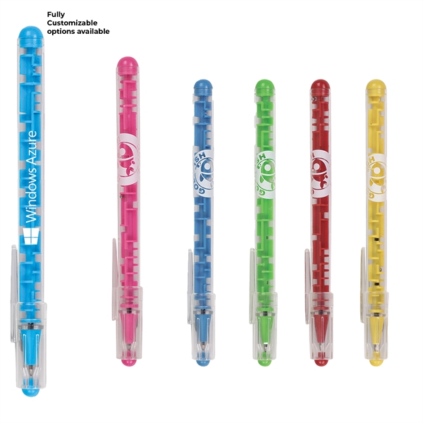 Puzzler pen with an internal maze.... from ASI 57653 Gold Bond