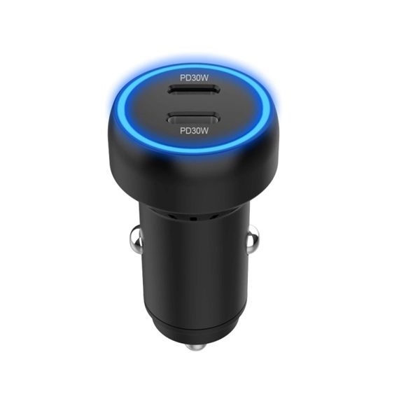 30W Dual USB car charger plus free laser engraving on 1... from ASI 37218 Athena Promo (tm)