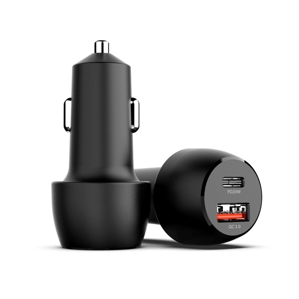 38W Dual USB car charger plus free laser engraving on 1... from ASI 37218 Athena Promo (tm)